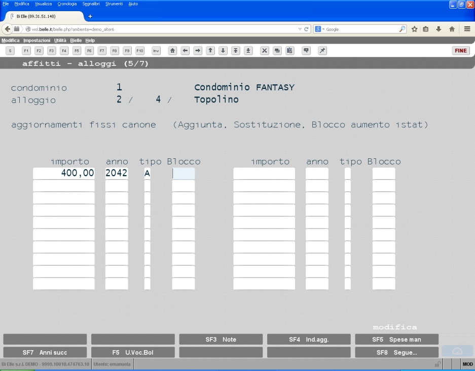 Anagrafica alloggio 4<br />
